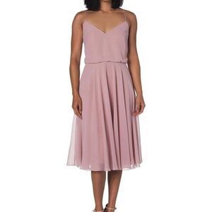 Jenny Yoo Collection Whipped Apricot Sienna Chiffon Dress Size 0